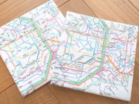 鉄道路線図ハンカチ