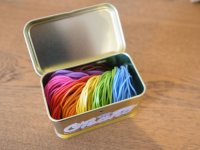 ブリキ缶入り ゴムバンド ゴールド缶
