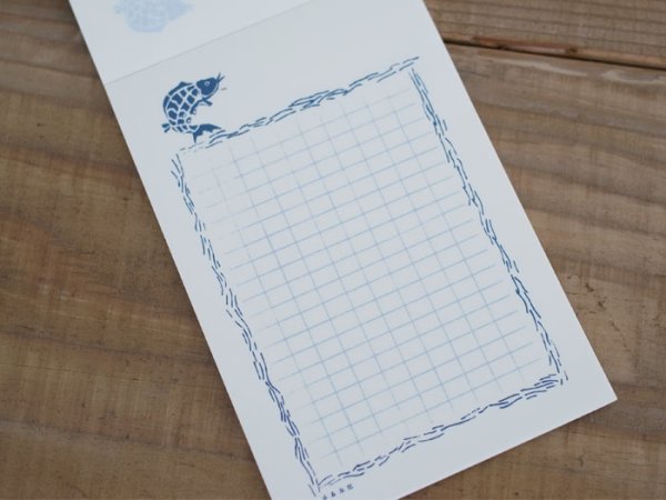 画像5: ハガキサイズ 原稿用紙 おさかな