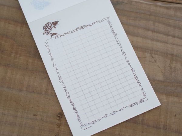 画像6: ハガキサイズ 原稿用紙 おさかな