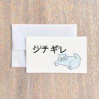 松尾ミユキ×水縞　メッセージカード　小動物 猫 THANK YOU