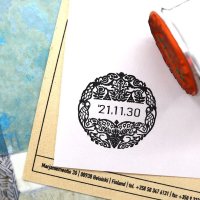 日付回転印 36mm丸 福田利之 動物