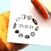 日付回転印 36mm丸 パン