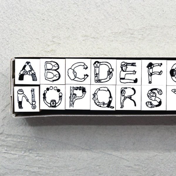 画像3: 36×ほしのしほ 人アルファベット ハンコ