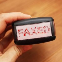 36オリジナル  回転自動印  人アルファベット「ＦＡＸＥＤ」