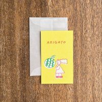 ニシワキタダシ×水縞 メッセージカード ひととたべもの ARIGATO