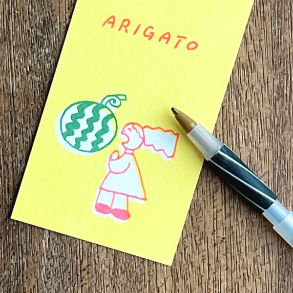 画像2: ニシワキタダシ×水縞 メッセージカード ひととたべもの ARIGATO