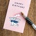 画像2: ニシワキタダシ×水縞 メッセージカード ひととたべもの HAPPY BIRTHDAY (2)