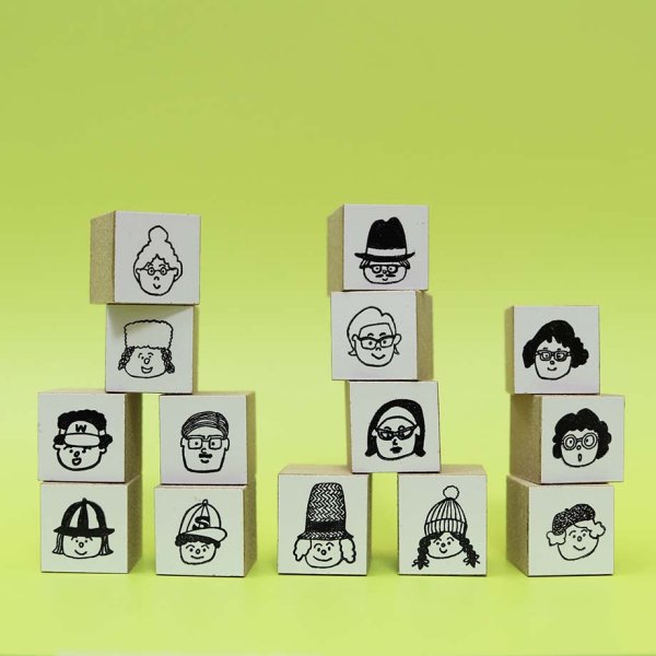 画像4: 36×ほしのしほ  めがねと帽子の人  ハンコ