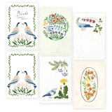 浅野みどり はがき箋 Birds