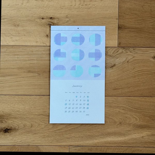 画像2: 水縞模様カレンダー水玉・縞々 2026