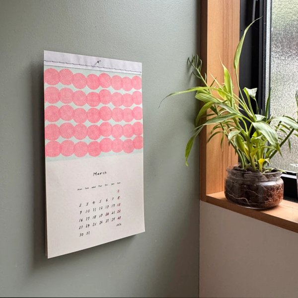 画像3: 水縞模様カレンダー水玉・縞々 2026