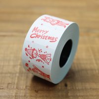 36オリジナル ラベラーロールシールL クリスマス 5図柄（強粘着 永久接着）