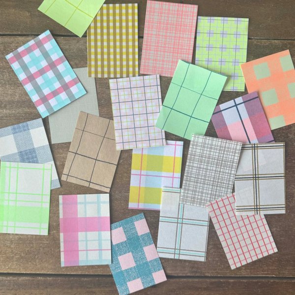 画像2: イロイロメモパッド チェック S (2)